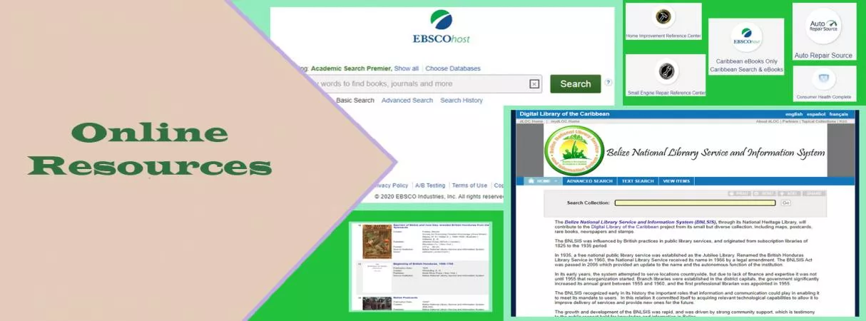Online resources slider